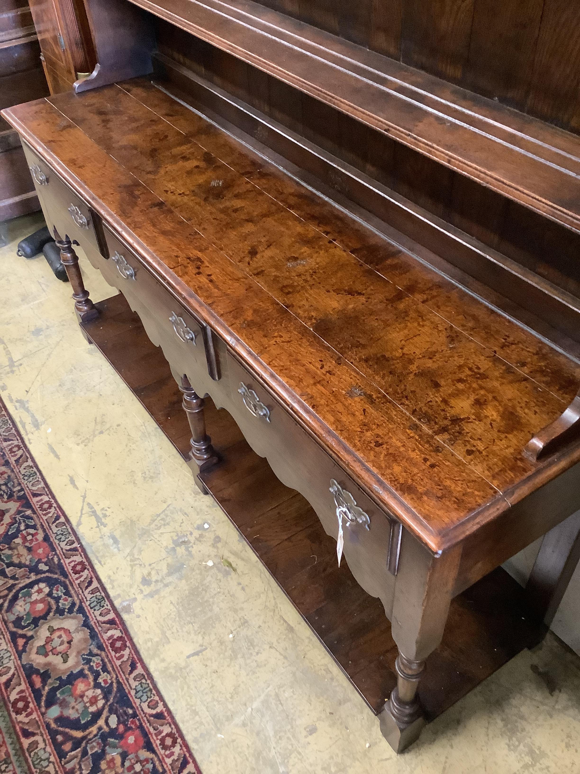 An 18th century style oak dresser